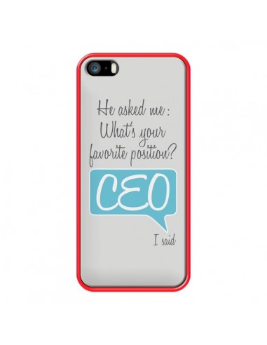 Coque iPhone 5/5S et SE What's your favorite position CEO I said, bleu - Shop Gasoline