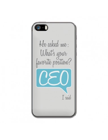 Coque iPhone 5/5S et SE What's your favorite position CEO I said, bleu - Shop Gasoline