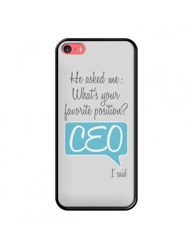 Coque iPhone 5C What's your favorite position CEO I said, bleu - Shop Gasoline