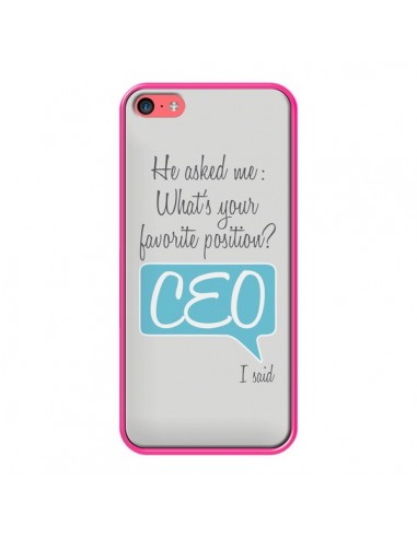 Coque iPhone 5C What's your favorite position CEO I said, bleu - Shop Gasoline