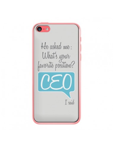 Coque iPhone 5C What's your favorite position CEO I said, bleu - Shop Gasoline