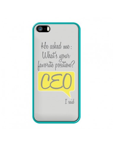 Coque iPhone 5/5S et SE What's your favorite position CEO I said, jaune - Shop Gasoline