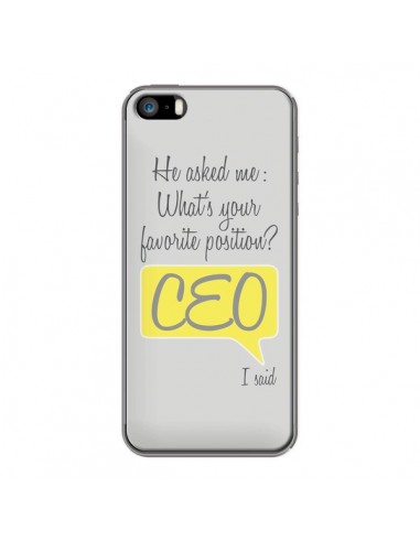 Coque iPhone 5/5S et SE What's your favorite position CEO I said, jaune - Shop Gasoline