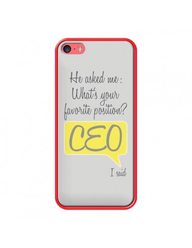 Coque iPhone 5C What's your favorite position CEO I said, jaune - Shop Gasoline