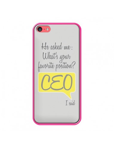 Coque iPhone 5C What's your favorite position CEO I said, jaune - Shop Gasoline