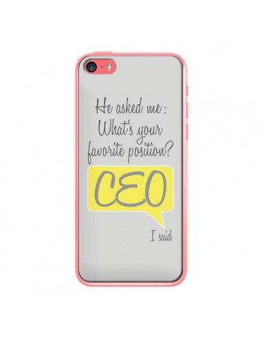 Coque iPhone 5C What's your favorite position CEO I said, jaune - Shop Gasoline