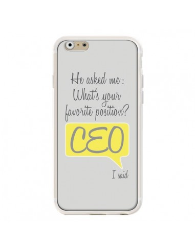 Coque iPhone 6 et 6S What's your favorite position CEO I said, jaune - Shop Gasoline