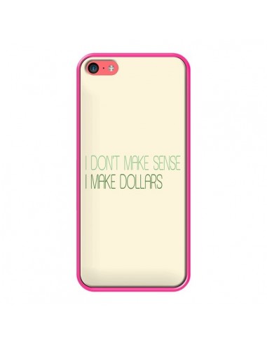 Coque iPhone 5C I don't make sense, I make Dollars, beige - Shop Gasoline