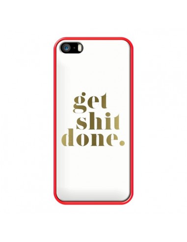 Coque iPhone 5/5S et SE Get Shit Done Doré - Shop Gasoline