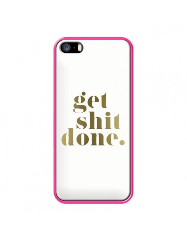 Coque iPhone 5/5S et SE Get Shit Done Doré - Shop Gasoline