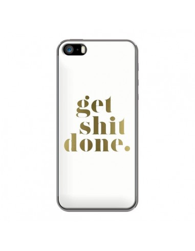 Coque iPhone 5/5S et SE Get Shit Done Doré - Shop Gasoline