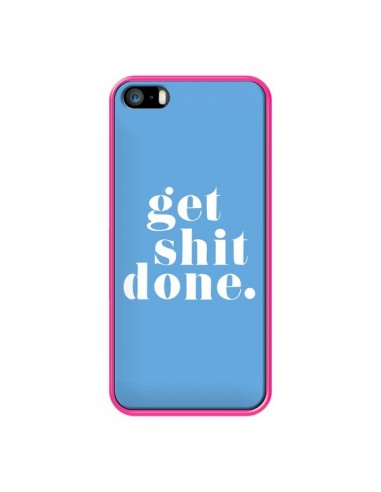 Coque iPhone 5/5S et SE Get Shit Done Bleu - Shop Gasoline