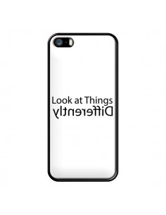 Coque iPhone 5/5S et SE Look at Different Things Black -...