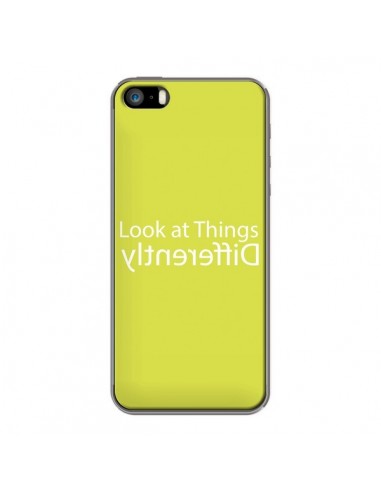 Coque iPhone 5/5S et SE Look at Different Things Yellow - Shop Gasoline