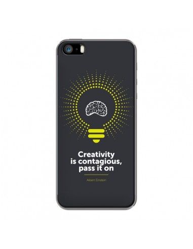 Coque iPhone 5/5S et SE Creativity is contagious, Einstein - Shop Gasoline