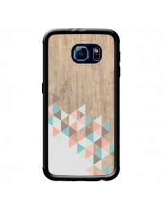 Coque Wood Bois Azteque Triangles Archiwoo pour Samsung...