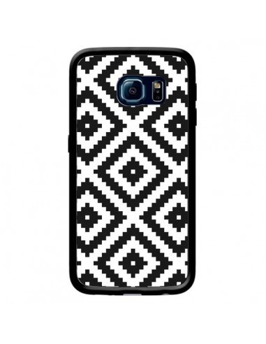 Coque Diamond Chevron Black and White pour Samsung Galaxy S6 Edge - Pura Vida