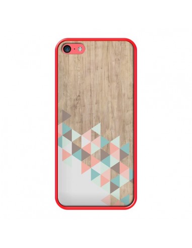 Coque iPhone 5C Wood Bois Azteque Triangles Archiwoo - Pura Vida