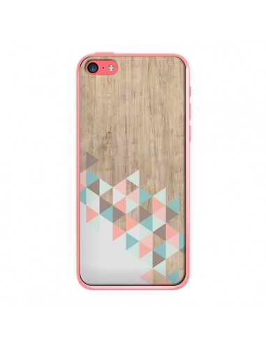 Coque iPhone 5C Wood Bois Azteque Triangles Archiwoo - Pura Vida