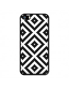 Coque iPhone 5/5S et SE Diamond Chevron Black and White -...
