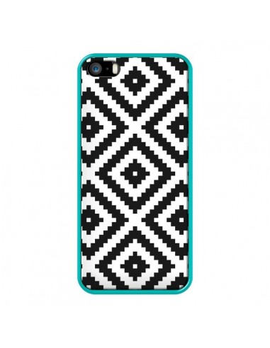 Coque iPhone 5/5S et SE Diamond Chevron Black and White - Pura Vida