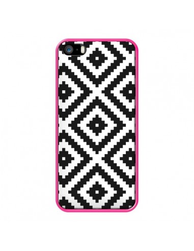 Coque iPhone 5/5S et SE Diamond Chevron Black and White - Pura Vida