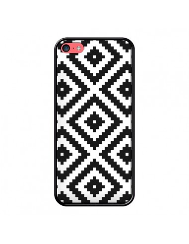 Coque iPhone 5C Diamond Chevron Black and White - Pura Vida