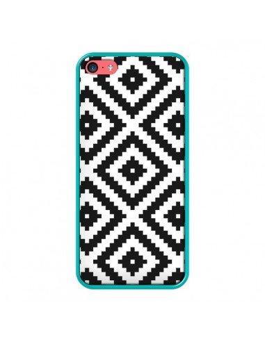 Coque iPhone 5C Diamond Chevron Black and White - Pura Vida