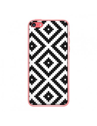 Coque iPhone 5C Diamond Chevron Black and White - Pura Vida