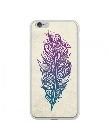 Coque iPhone 6 Plus et 6S Plus Feather Plume Arc En Ciel - Rachel Caldwell