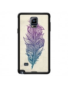 Coque Feather Plume Arc En Ciel pour Samsung Galaxy Note...