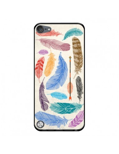 Coque Feather Plumes Multicolores pour iPod Touch 5/6 et 7 - Rachel Caldwell