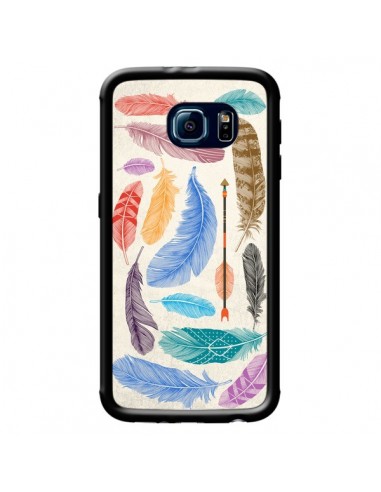 Coque Feather Plumes Multicolores pour Samsung Galaxy S6 - Rachel Caldwell
