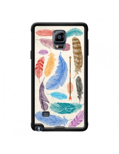 Coque Feather Plumes Multicolores pour Samsung Galaxy Note 4 - Rachel Caldwell