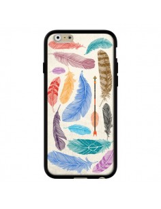Coque iPhone 6 et 6S Feather Plumes Multicolores - Rachel...