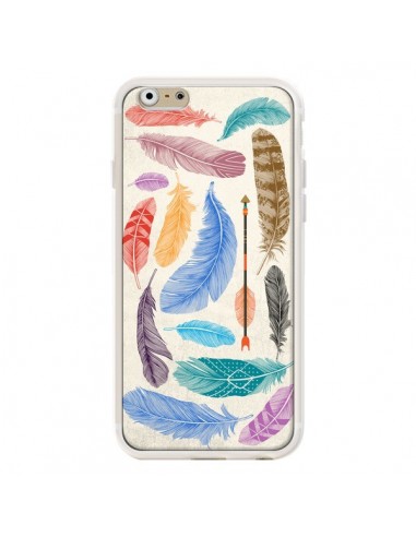 Coque iPhone 6 et 6S Feather Plumes Multicolores - Rachel Caldwell