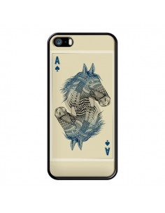 Coque iPhone 5/5S et SE Cheval Carte Jeu Horse As -...