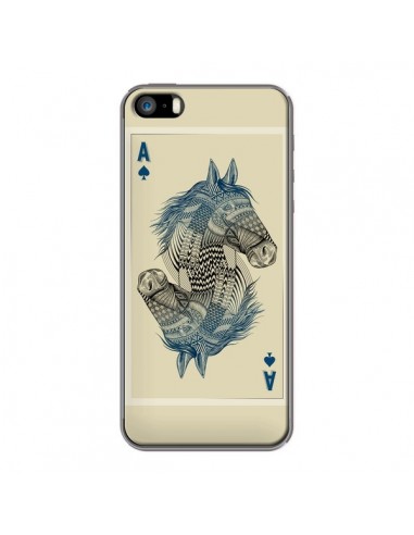 Coque iPhone 5/5S et SE Cheval Carte Jeu Horse As - Rachel Caldwell