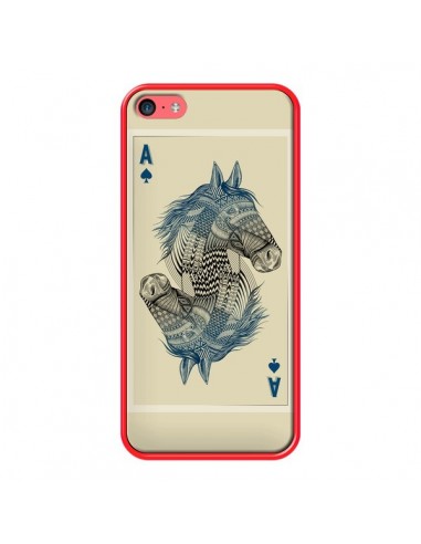 Coque iPhone 5C Cheval Carte Jeu Horse As - Rachel Caldwell
