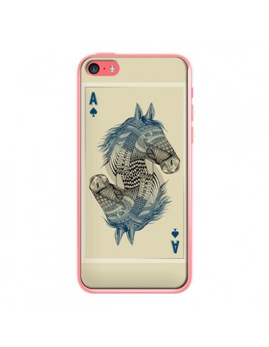 Coque iPhone 5C Cheval Carte Jeu Horse As - Rachel Caldwell