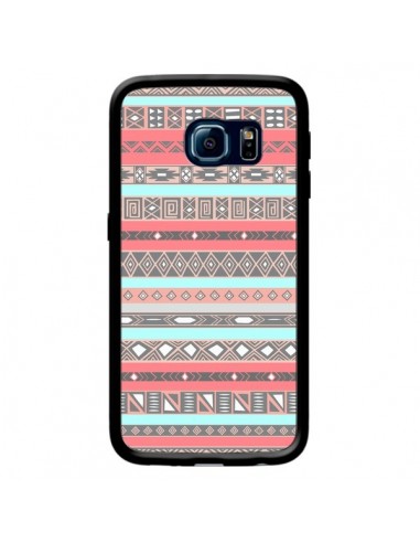 Coque Azteque Aztec Rose Pastel pour Samsung Galaxy S6 Edge - Rex Lambo