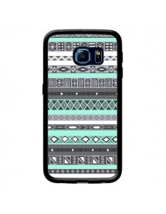 Coque Azteque Aztec Bleu Pastel pour Samsung Galaxy S6...