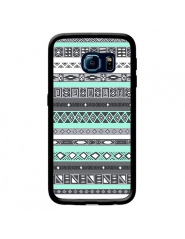 Coque Azteque Aztec Bleu Pastel pour Samsung Galaxy S6 Edge - Rex Lambo