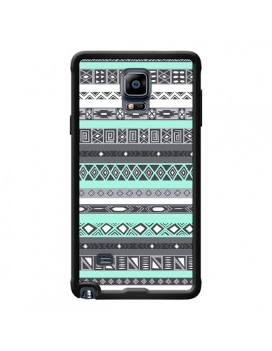 Coque Azteque Aztec Bleu Pastel pour Samsung Galaxy Note 4 - Rex Lambo
