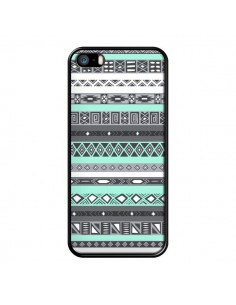 Coque iPhone 5/5S et SE Azteque Aztec Bleu Pastel - Rex...