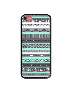 Coque iPhone 5C Azteque Aztec Bleu Pastel - Rex Lambo