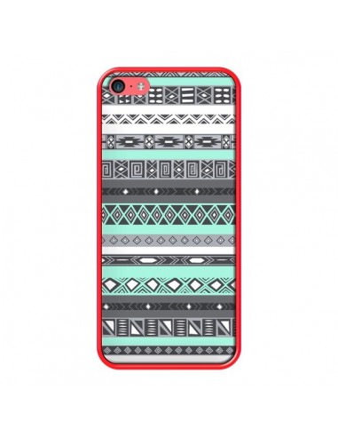 Coque iPhone 5C Azteque Aztec Bleu Pastel - Rex Lambo