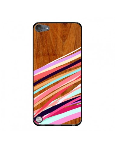 Coque Wooden Waves Coral Bois Azteque Aztec Tribal pour iPod Touch 5 - Jenny Mhairi