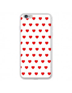 Coque iPhone 6 Plus et 6S Plus Coeurs Rouges Fond Blanc -...