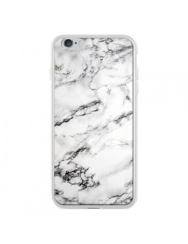 Coque iPhone 6 Plus et 6S Plus Marbre Marble Blanc White - Laetitia
